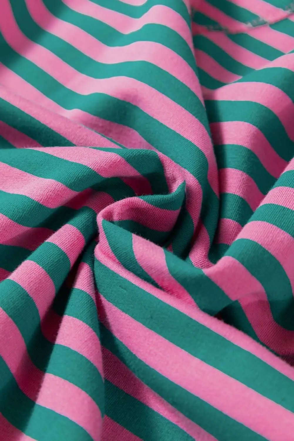 Trendy oversized green striped pullover - Love Salve